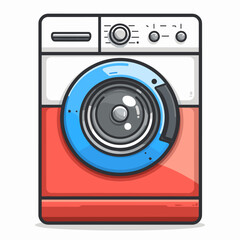 Fototapeta premium Washing machine icon. Flat illustration of washing machine vector icon for web design