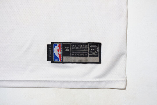 Kent, uk, 05.05.2024 nba boston celtics usa basketball shirt jersey nike number 11 James irving size Large.  NBA number 14. Famous basketball player vest jersey game shirt.