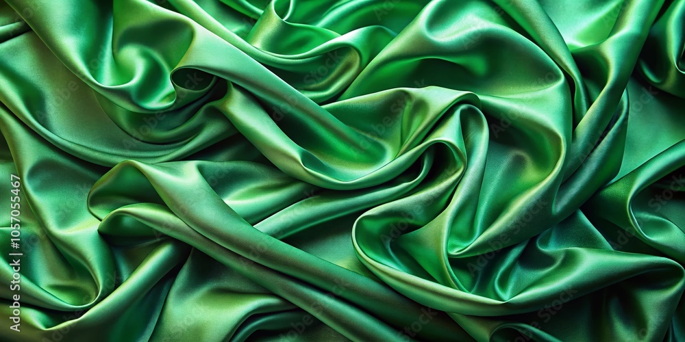 Poster Elegant Green Wave Background for Text Placement and Design Use