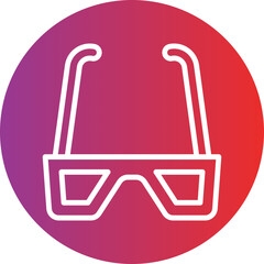 3d Glasses Icon Style