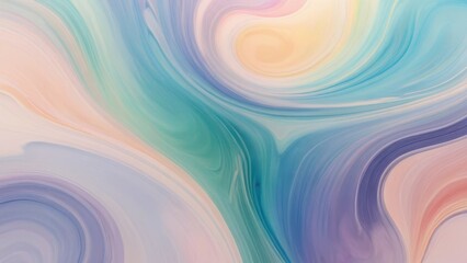 Obraz premium A vibrant, abstract wave of pastel colors, blending teal, pink, and lavender tones. Perfect for backgrounds or modern artistic projects