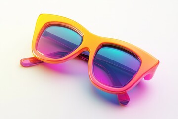 Fototapeta premium 3d summer glasses icon isolated on white background 