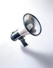 megaphone floating or flying isolated white background