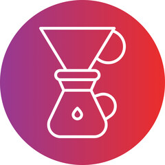 Coffee Dripper Icon Style