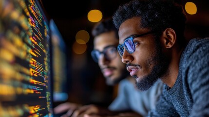 IT team brainstorming solutions to a technical problem, showcasing the collaborative and innovative spirit of the tech industry