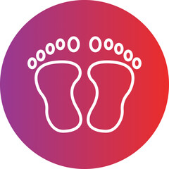 Carbon Footprint Icon Style