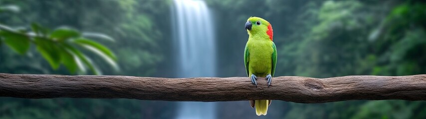 Obraz premium Stunning AI-Generated Image of a Vibrant Quetzal Bird in a Lush Tropical Setting