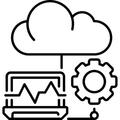 Cloud Resource Monitoring Icon