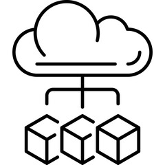 Cloud Microservices Icon
