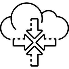 Obraz premium Cloud Scalability Icon
