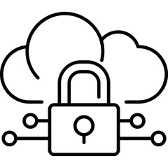 Cloud Encryption Icon