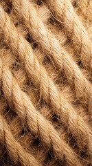 Fototapeta premium Natural jute rope texture showcasing intricate cable weave perfect for maritime settings and rustic decor on a ship's deck