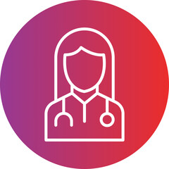 Medical Doctor Female Icon Style