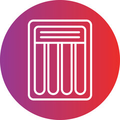 Beach Mattress Icon Style