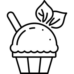 Vegan Ice Cream Icon