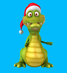 Fun 3D cartoon crocodile