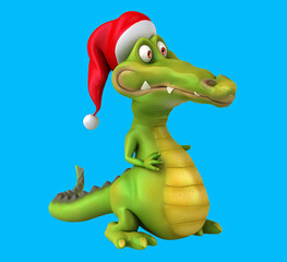Fun 3D cartoon crocodile