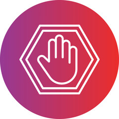 Obraz premium Stop Sign Icon Style