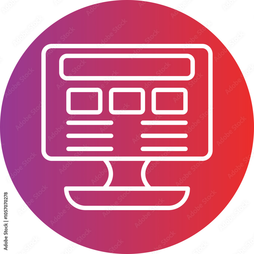 Poster responsive design icon style