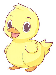 Duck cartoon style drawing animal nature.