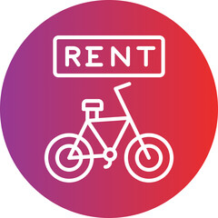 Bicycle Rental Icon Style