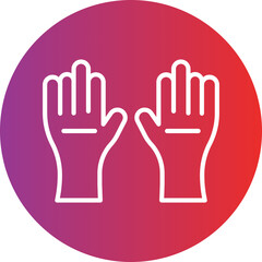 Fototapeta premium Protective Gloves Icon Style