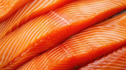 Close-up RAW Style Premium wild Alaskan salm filletg, fresh catch