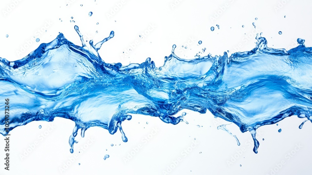 Poster a striking blue brush stroke forms a captivating background, while an isolated electric energy splas