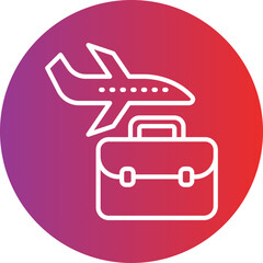 Business Travel Icon Style