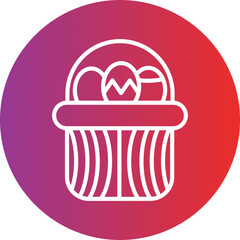 Easter Basket Icon Style