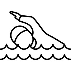 Person Swimming Icon