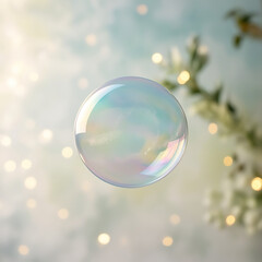soap bubbles in the sky