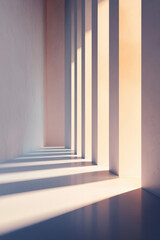 Fototapeta premium Minimalist Architectural Space with Geometric Light and Shadows