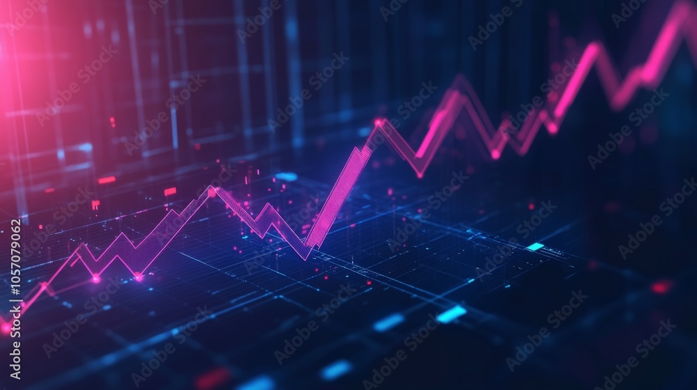 Poster a graph with a pink line that is going up
