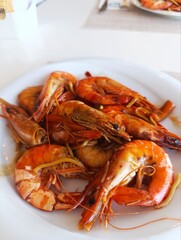 cooked shrimp on a plate