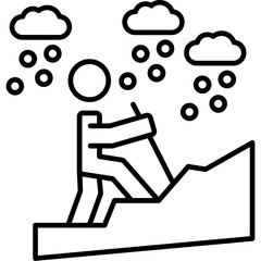 Winter Hiking Icon