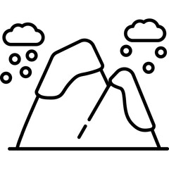 Snowy Mountain Icon