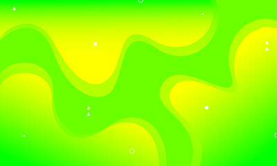 green yellow wave abstract background