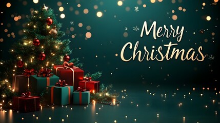 Festively decorated Christmas tree with colorful lights and ornaments, shining star at the top