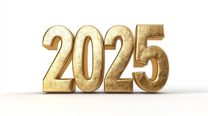 Golden 2025 text representing the upcoming year.