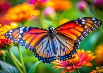 Fototapeta premium colorful butterfly on a flower