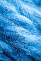 Obraz premium Vertical A close up of a blue yarn with a fuzzy texture.