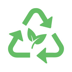 recycling symbol leaves icon