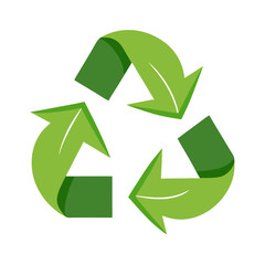 Obraz premium recycling symbol leaves icon