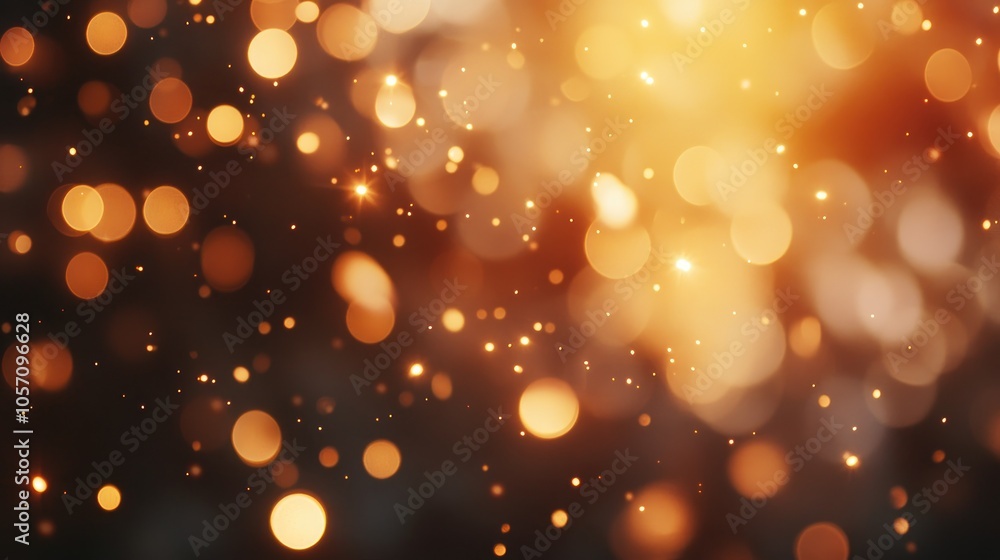 Poster abstract festive blur background featuring beautiful bokeh and a camera lens effect with circular li