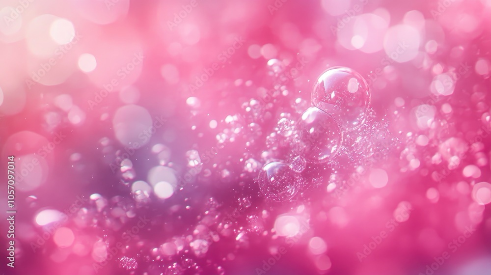 Aufkleber abstract pink bokeh background featuring lights bubbles and dust elements creating a luxurious desig