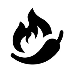 red chili and fire icon