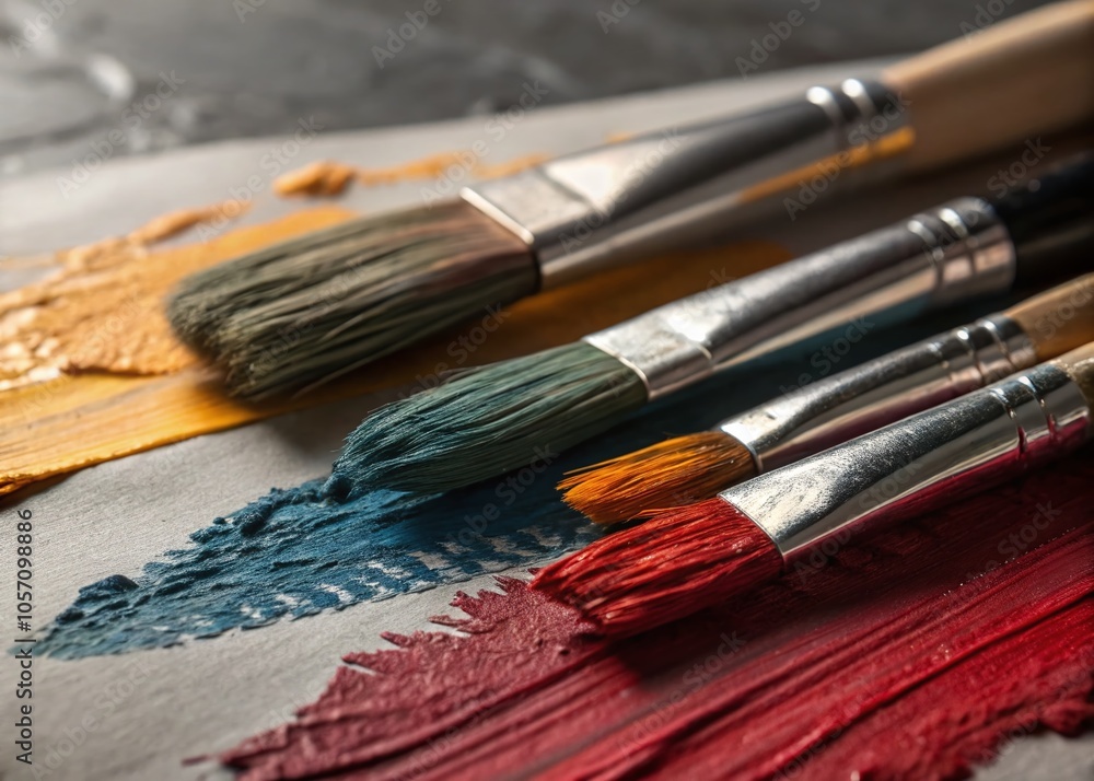 Poster high dynamic range rough brush stroke shape elements for creative design
