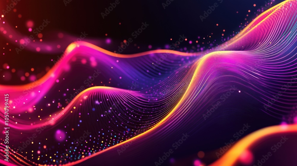 Aufkleber abstract futuristic particle line background for technological presentations and concepts