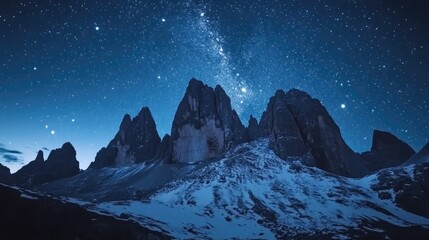 A stunning time-lapse of stars circling over rugged mountains, showcasing the vastness and complexity of the night sky